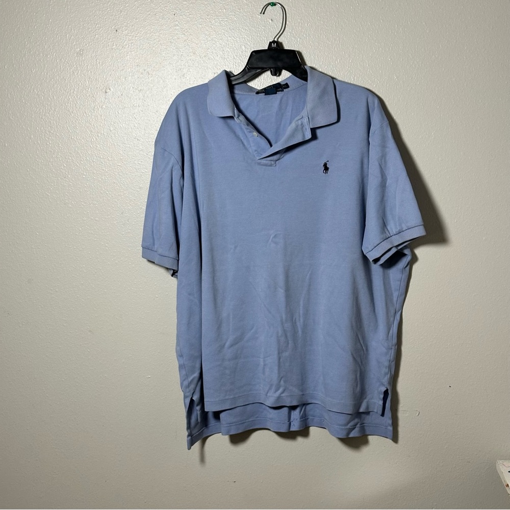 Polo by Ralph Lauren Men's Blue Minimalist Polo Shirt Preppy size XL